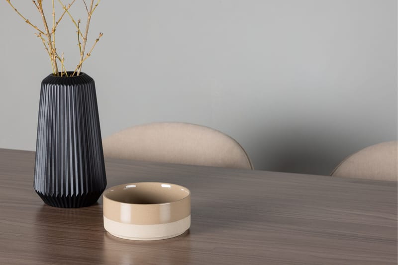 Tempe Matgruppe 140 cm Rektangulær med 4 Velvet stoler - Beige - Møbler - Bord - Spisegruppe