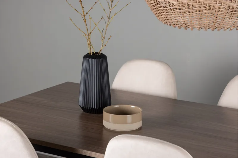 Tempe Matgruppe 140 cm Rektangulær med 4 Polar stoler - Beige - Møbler - Bord - Spisegruppe