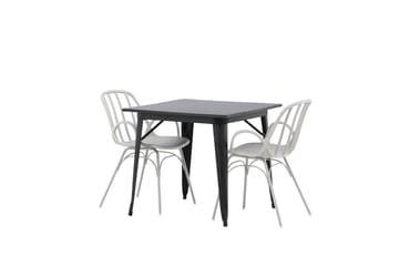 Tempe Matgruppe 80 cm Rektangulær med 2 Dyrön stoler - Sort - Møbler - Bord - Spisegruppe