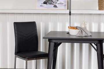 Tempe Matgruppe 80 cm Rektangulær med 2 Lily stoler - Sort - Møbler - Bord - Spisegruppe