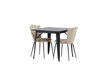 Tempe Matgruppe 80 cm Rektangulær med 2 Limhamn stoler - Beige - Møbler - Bord - Spisegruppe