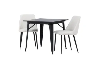 Tempe Matgruppe 80 cm Rektangulær med 2 Night stoler - Sort - Møbler - Bord - Spisegruppe