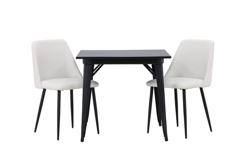 Tempe Matgruppe 80 cm Rektangulær med 2 Night stoler, Sort