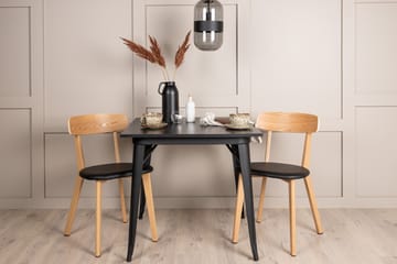 Tempe Matgruppe 80 cm Rektangulær med 2 Sanjos stoler - Sort - Møbler - Bord - Spisegruppe