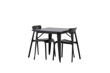 Tempe Matgruppe 80 cm Rektangulær med 2 Ursholmen stoler - Sort - Møbler - Bord - Spisegruppe