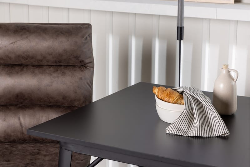 Tempe Matgruppe 80 cm Rektangulær med 2 Zizo stoler - Sort - Møbler - Bord - Spisegruppe