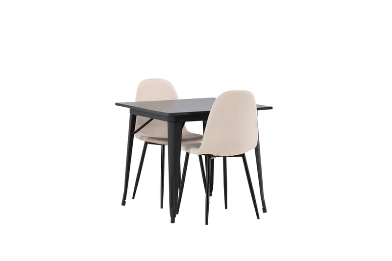 Tempe Matgruppe 80 cm Rektangulær med 2 Polar stoler - Beige - Møbler - Bord - Spisegruppe