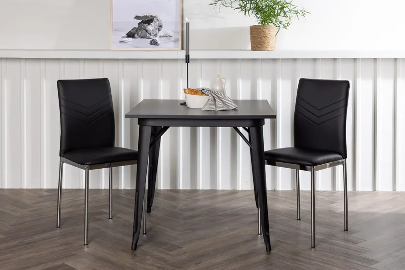 Tempe Spisebord 80 cm med 2 Lily Spisestoler