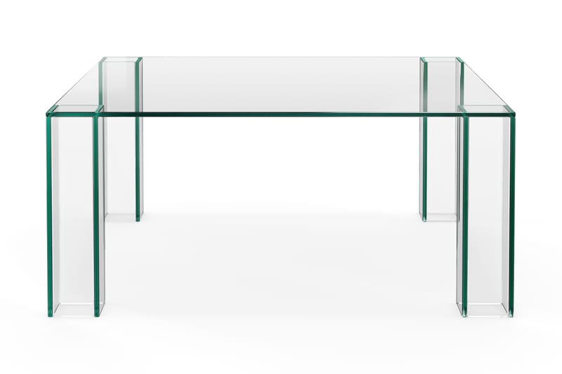 Tetsuya Kvadratisk Salongbord 90x90x30 cm i Glass - Gjennomsiktig - Møbler - Bord - Sofabord & salongbord
