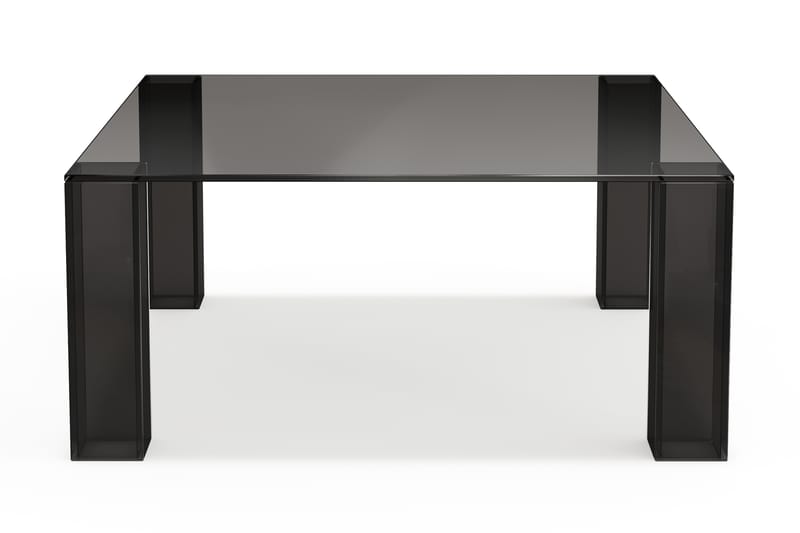 Tetsuya Kvadratisk Salongbord 90x90x30 cm i Glass - Svart - Møbler - Bord - Sofabord & salongbord