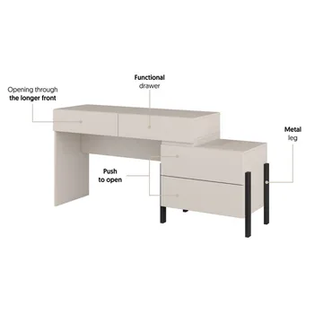 Toalettbord Jukon S med 4 skuffer - Møbler - Bord - Sminkebord & toalettbord