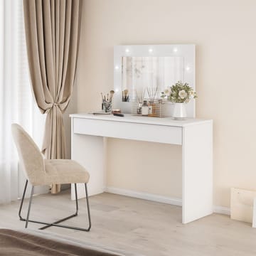 Toalettbord med speil Eva 1 skuff - Hvit - Møbler - Bord - Sminkebord & toalettbord