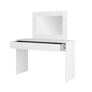 Toalettbord med speil Eva 1 skuff - Hvit - Møbler - Bord - Sminkebord & toalettbord