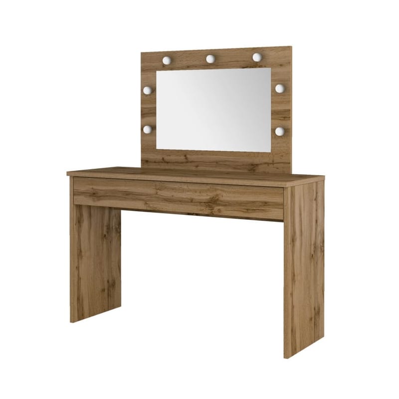 Toalettbord med speil Eva 1 skuff, Wotan eik