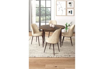 Tor Spisegruppe 4-seter - Brun/Beige - Møbler - Bord - Spisegruppe