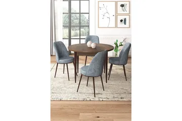 Tor Spisegruppe 4-seter - Brun/Grå - Møbler - Bord - Spisegruppe