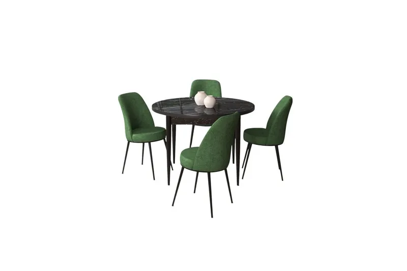 Tor Spisegruppe 4-seter - Svart/Beige - Møbler - Bord - Spisegruppe