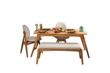 Touch Spisegruppe 160 cm Rektangulær - Natur - Møbler - Bord - Spisegruppe