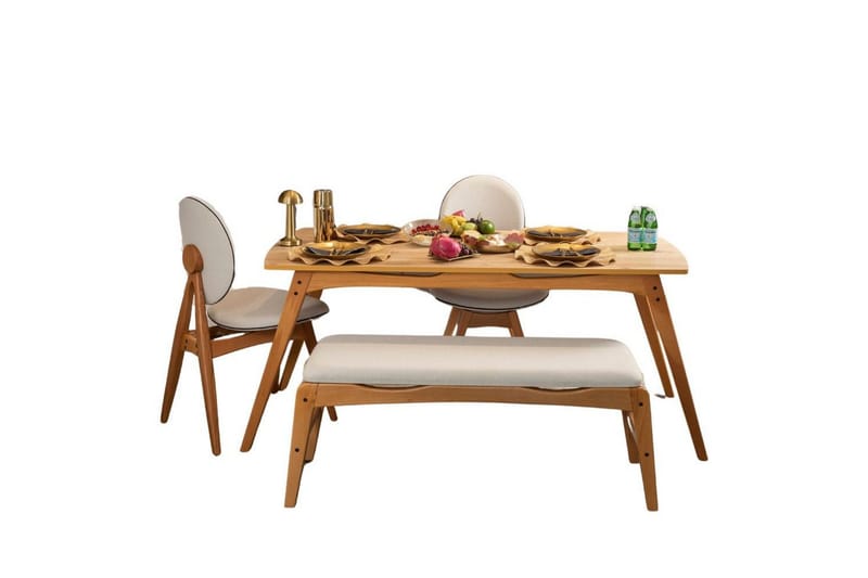 Touch Spisegruppe 160 cm Rektangulær - Natur - Møbler - Bord - Spisegruppe
