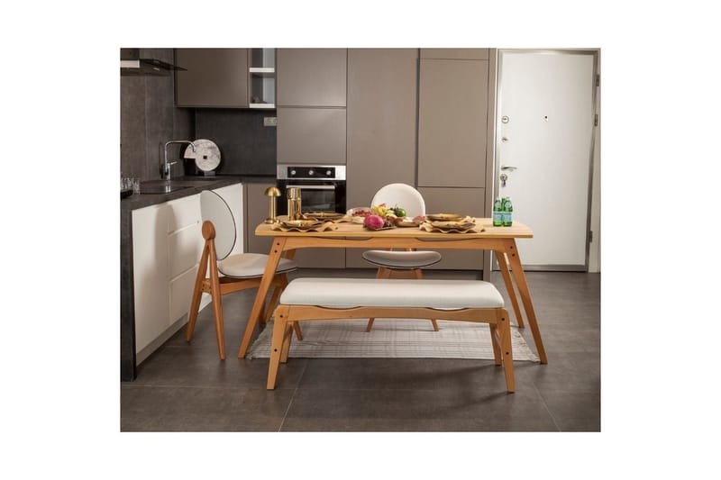 Touch Spisegruppe 160 cm Rektangulær - Natur - Møbler - Bord - Spisegruppe