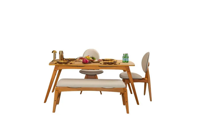 Touch Spisegruppe 160 cm Rektangulær - Natur - Møbler - Bord - Spisegruppe