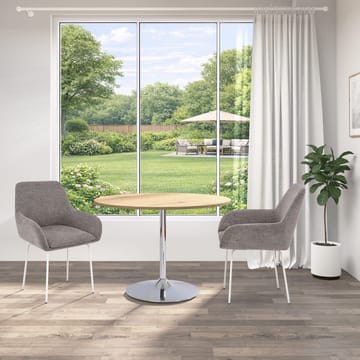 Trumpet Spisebord Rundt 110 cm - Eik/Krom - Møbler - Bord - Spisebord & kjøkkenbord