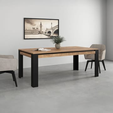 Tudor Rektangulært Spisebord 195 cm i Tre - Svart|Brun - Møbler - Bord - Spisebord & kjøkkenbord