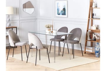 Tullne Spisebord 70x120 cm - Transparent/Sølv - Møbler - Bord - Spisebord & kjøkkenbord
