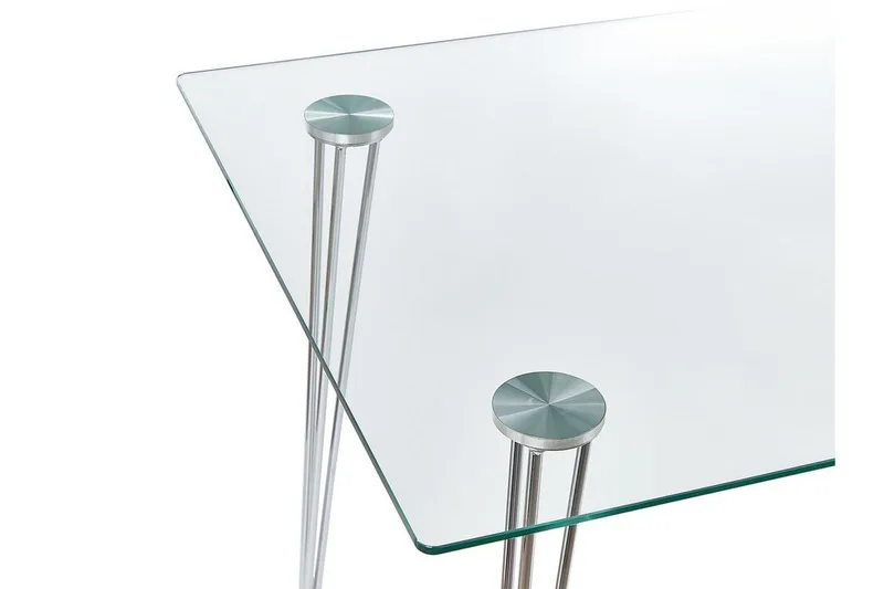 Tullne Spisebord 70x120 cm - Transparent/Sølv - Møbler - Bord - Spisebord & kjøkkenbord