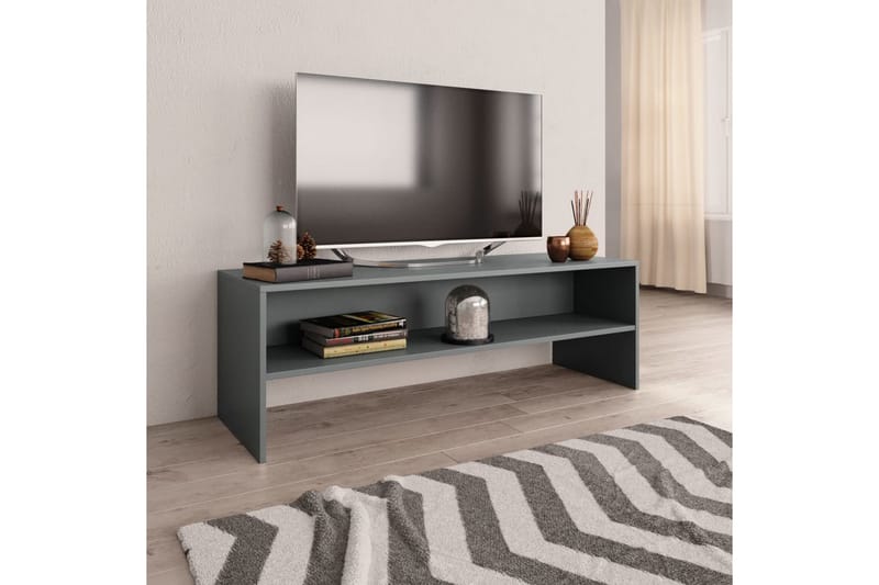 TV-benk grå 120x40x40 cm sponplate - Grå - Sofabord & salongbord