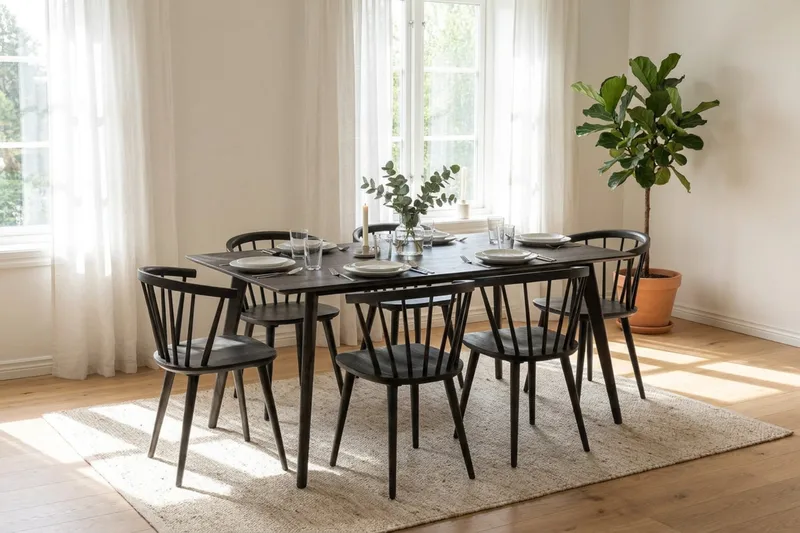 Tyrö Spisebord 190x90 cm - Røkt eik - Møbler - Bord - Spisebord & kjøkkenbord