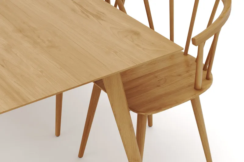 Tyrö Spisegruppe med 6 Tyrö Armstoler - Oak/Oak - Møbler - Bord - Spisegruppe