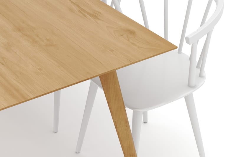 Tyrö Spisegruppe med 6 Tyrö Armstoler - Oak/White - Møbler - Bord - Spisegruppe