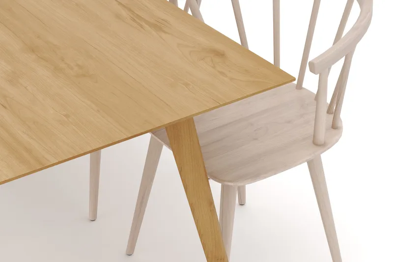 Tyrö Spisegruppe med 6 Tyrö Armstoler - Oak/Whitewash - Møbler - Bord - Spisegruppe