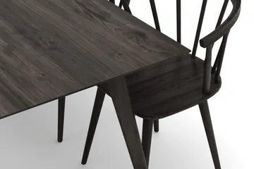 Tyrö Spisegruppe med 6 Tyrö Armstoler - Smoked Oak/Smoked Oak - Møbler - Bord - Spisegruppe