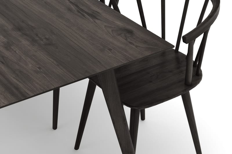 Tyrö Spisegruppe med 6 Tyrö Armstoler - Smoked Oak/Smoked Oak - Møbler - Bord - Spisegruppe