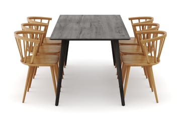 Tyrö Spisegruppe med 6 Tyrö Armstoler - Møbler - Bord - Spisegruppe