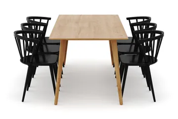 Tyrö Spisegruppe med 6 Tyrö Armstoler - Møbler - Bord - Spisegruppe