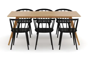 Tyrö Spisegruppe med 6 Tyrö Armstoler - Møbler - Bord - Spisegruppe