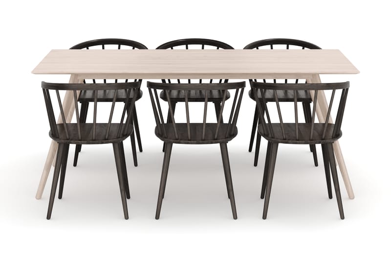 Tyrö Spisegruppe med 6 Tyrö Armstoler - Møbler - Bord - Spisegruppe