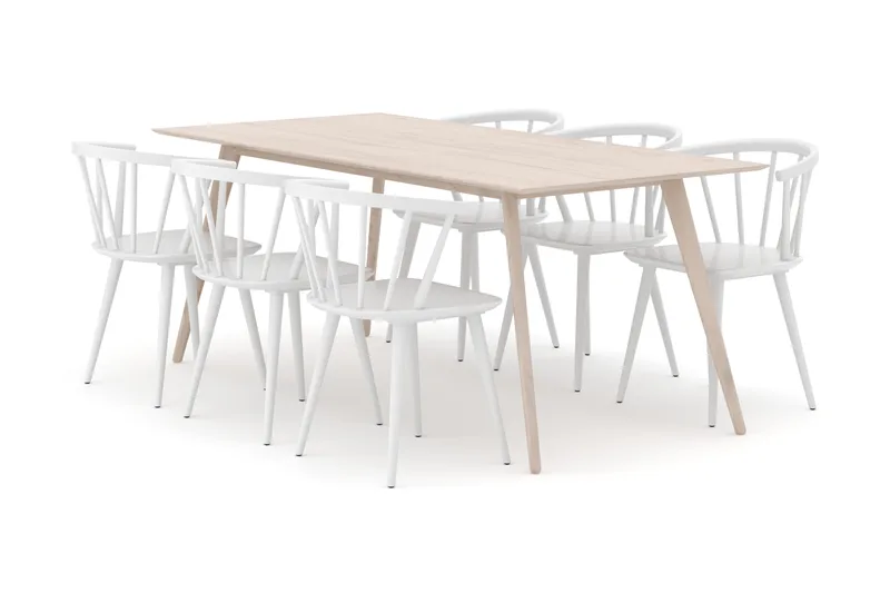 Tyrö Spisegruppe med 6 Tyrö Armstoler - Møbler - Bord - Spisegruppe