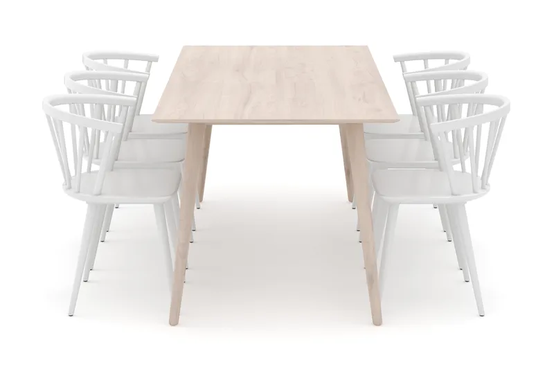 Tyrö Spisegruppe med 6 Tyrö Armstoler - Møbler - Bord - Spisegruppe