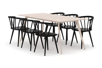 Tyrö Spisegruppe med 6 Tyrö Armstoler - Møbler - Bord - Spisegruppe