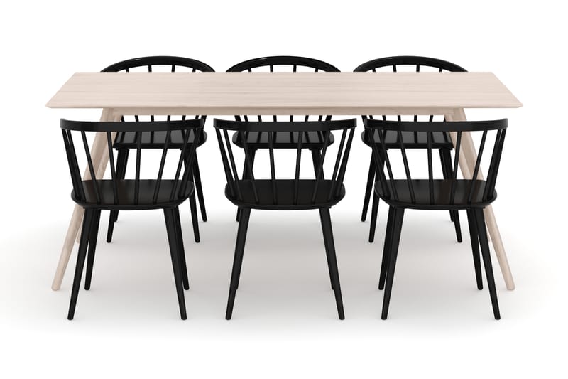 Tyrö Spisegruppe med 6 Tyrö Armstoler - Møbler - Bord - Spisegruppe