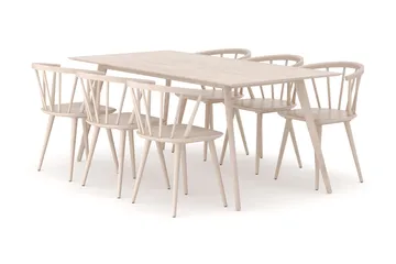 Tyrö Spisegruppe med 6 Tyrö Armstoler - Møbler - Bord - Spisegruppe