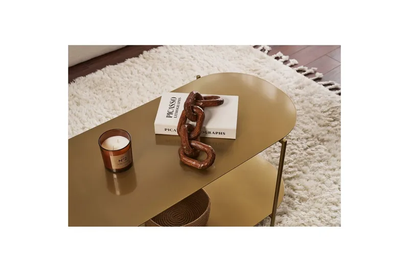 Ulvo Sofabord 100 cm - Gull - Møbler - Bord - Sofabord & salongbord