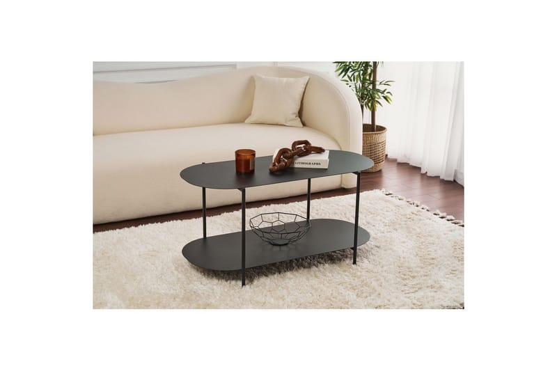 Ulvo Sofabord 100 cm - Svart - Møbler - Bord - Sofabord & salongbord