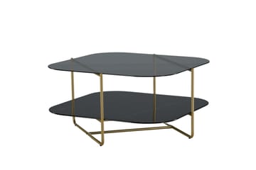 Un-Line Sofabord 85 cm Messing - Svart - Møbler - Bord - Sofabord & salongbord