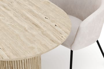 Uppveda Ovalt Spisebord 180x90 cm med 4 Berit Stoler - Beige - Møbler - Bord - Spisegruppe