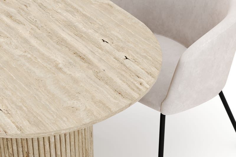 Uppveda Ovalt Spisebord 180x90 cm med 4 Berit Stoler - Beige - Møbler - Bord - Spisegruppe